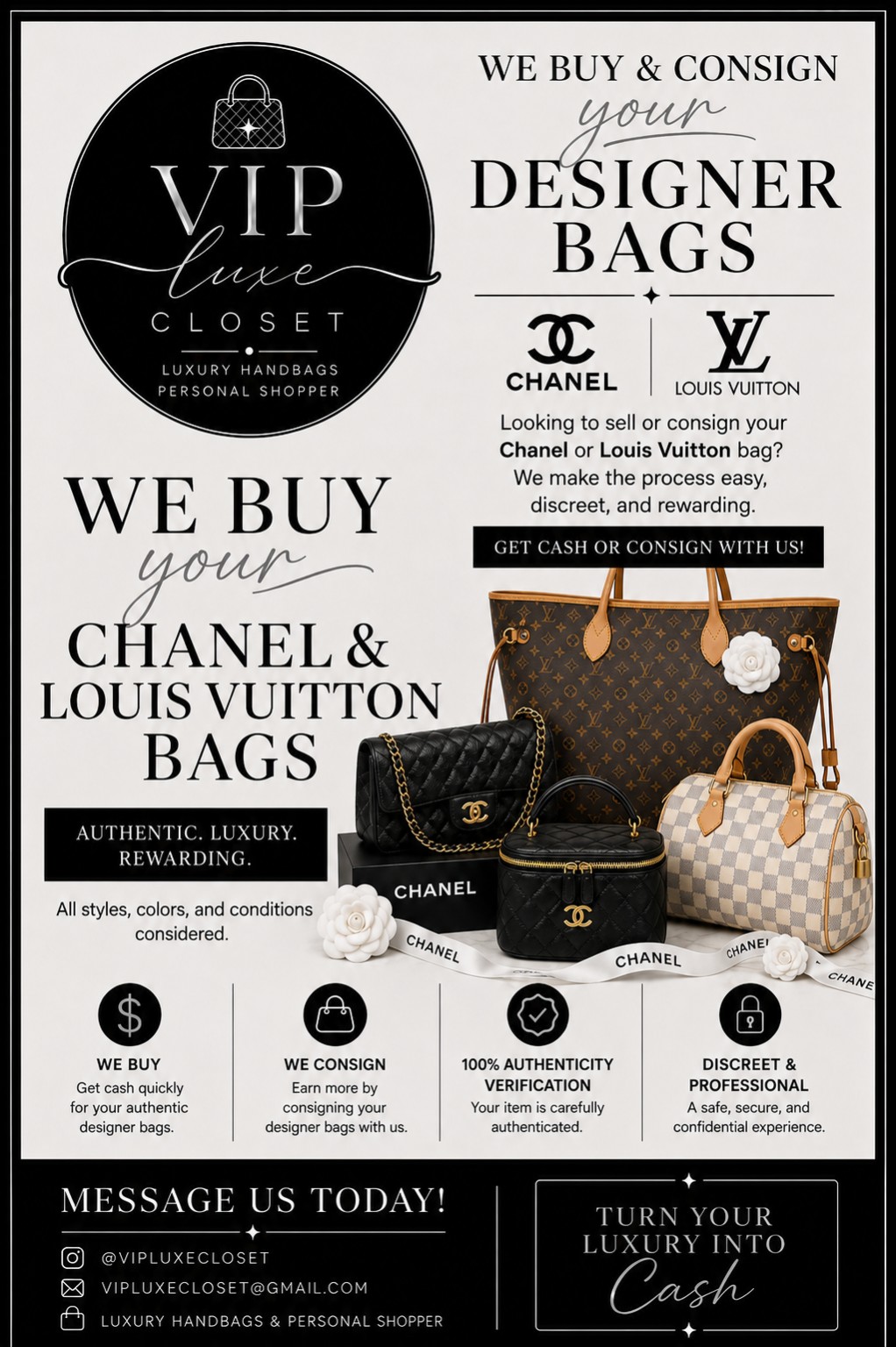 VIP Luxe Closet buying and consignment