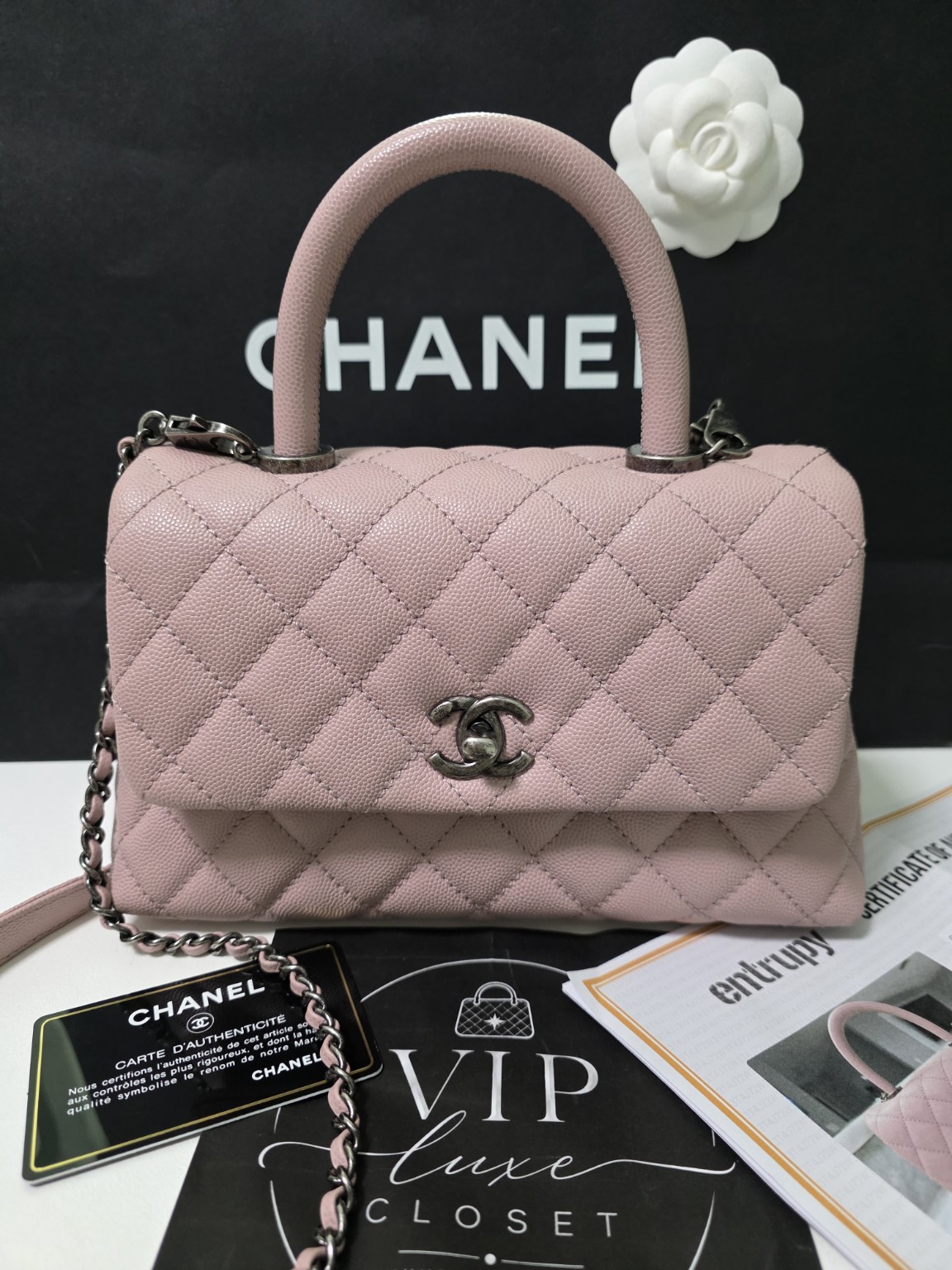 Pink Chanel handbag